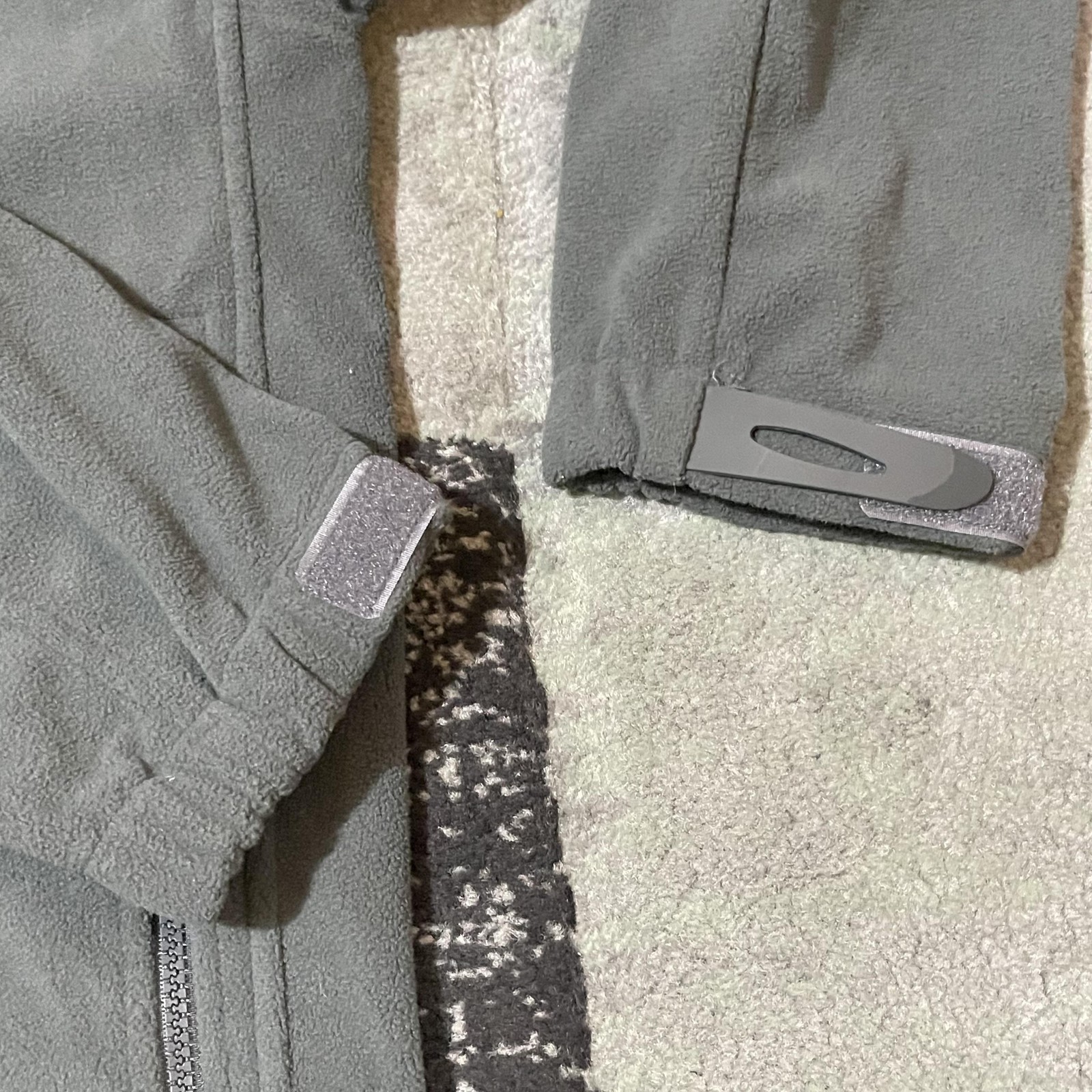 Tacvasen Tactical Fleece Jacket Men Large Gray Hooded Full Zip Military Gorpcore