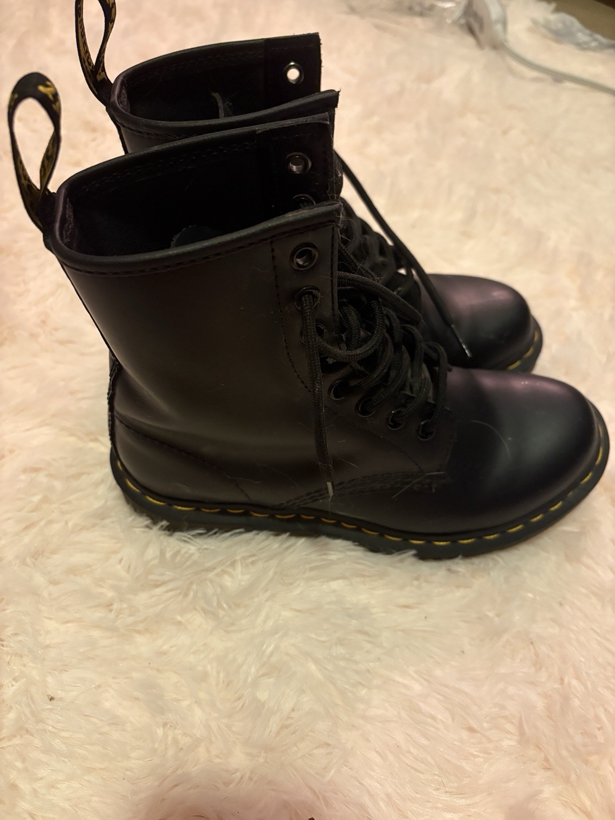 Dr. Martens 1460 Women’s Smooth Leather Lace Up Boots – Black, Size 6 US