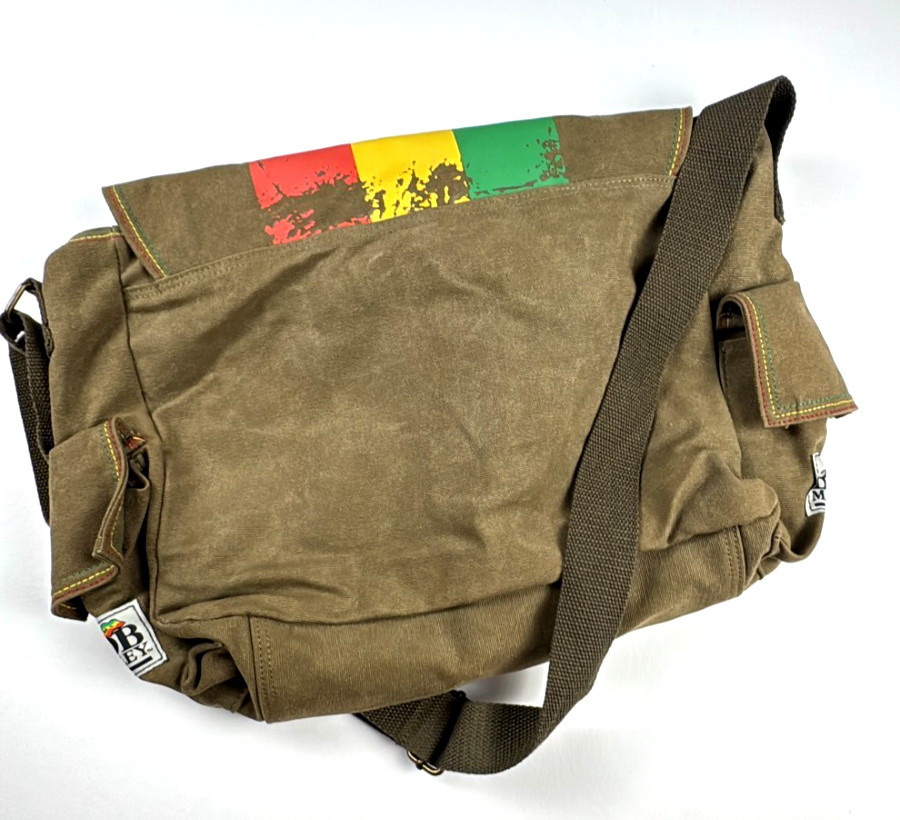 Bob Marley Zion Rootswear Canvas Messenger Bag – Rasta Reggae Satchel