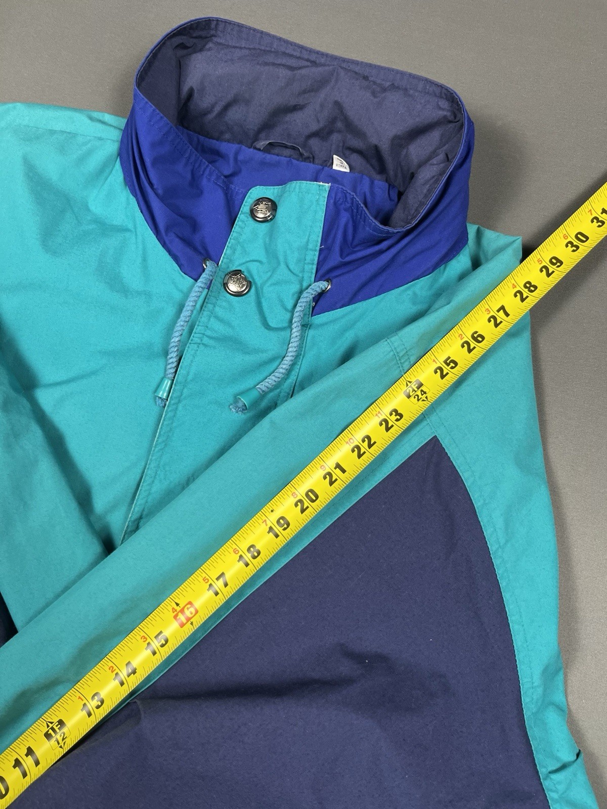 Vintage London Fog Colorblock Waterproof Jacket Mens XL Oversized Nautical Retro