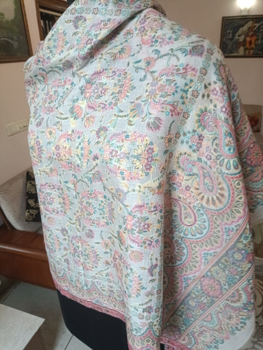 100% Silk Zari PASHMINA JAMAWAR Kani JAMAVAR SHAWL DESIGNER ~12 DESIGN CHOICE