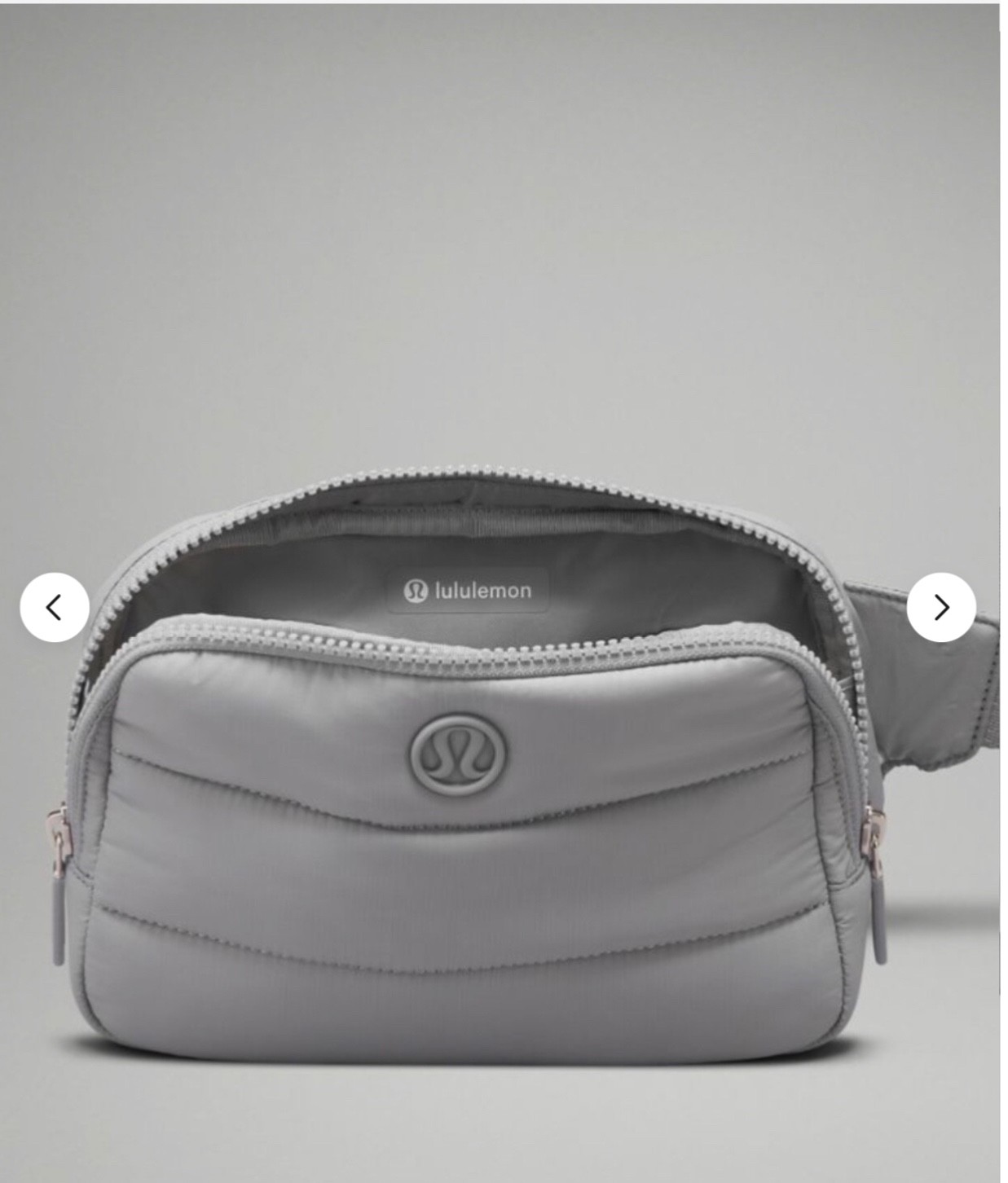 NWT LULULEMON EVERYWHERE BELT BAG 2 L wonderpuff. Rhino grey