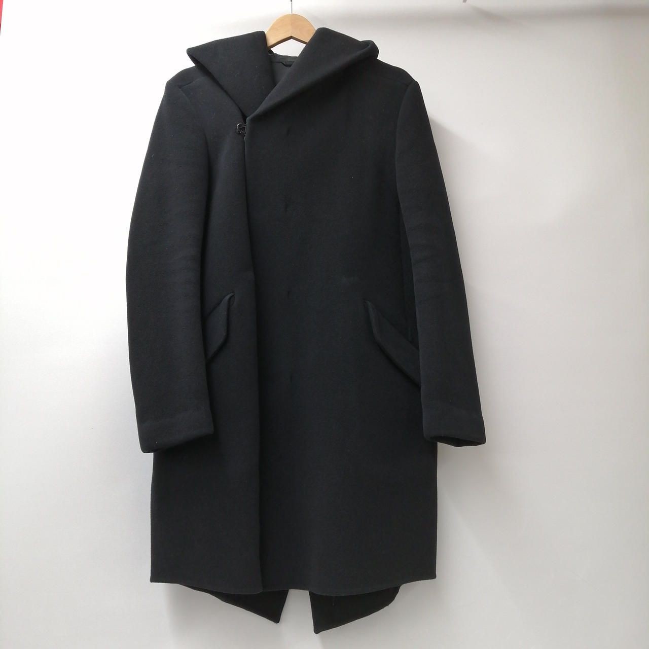 KAZUYUKI KUMAGAI ATTACHMENT Cashmere Blend Melton Coat 413063717 Ripped Used