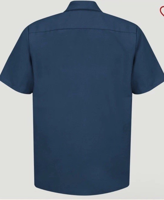 Red Kap Style SP24 Men’s Short Sleeve Industrial Work Shirt Blue Sz XL New