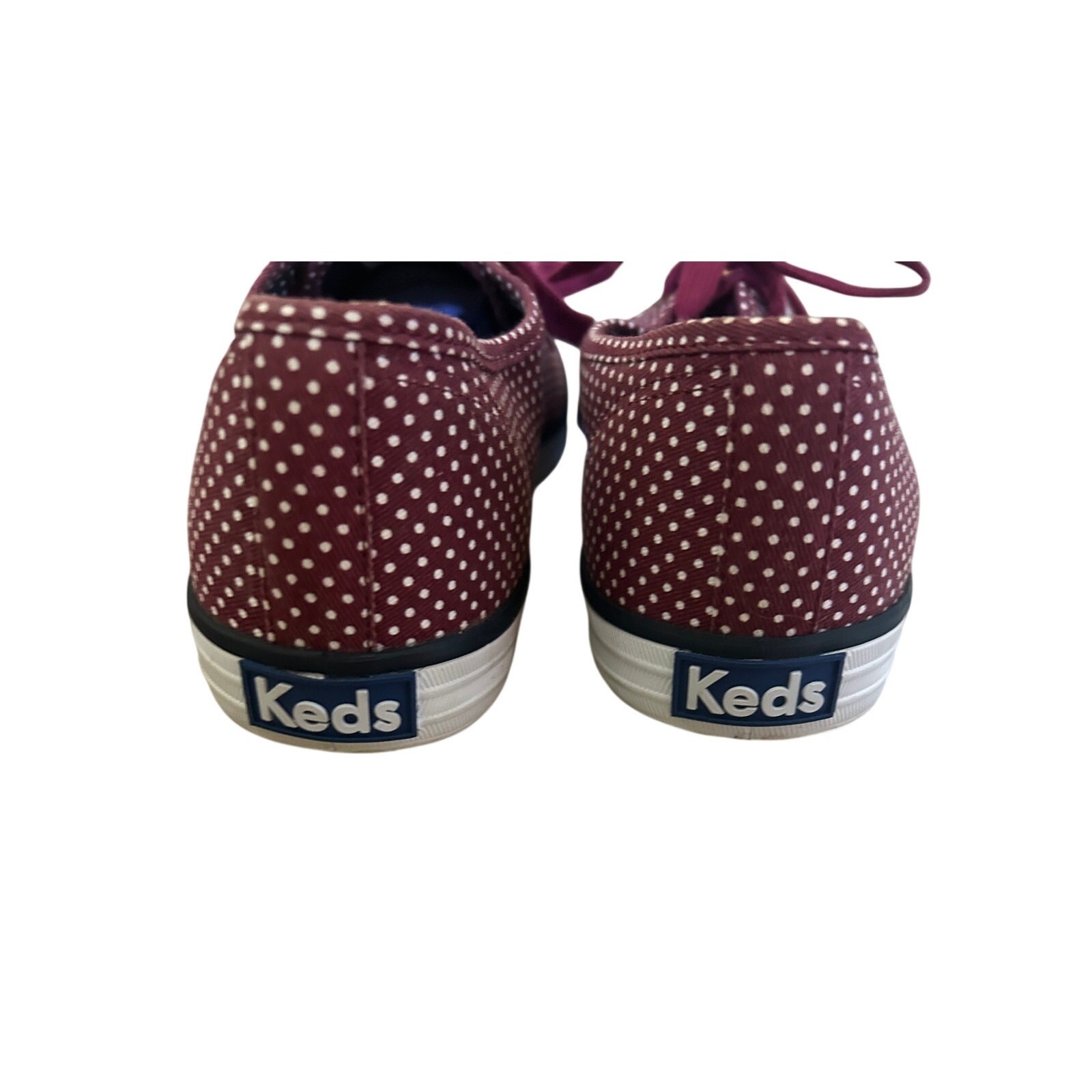 Keds Champion Red and White Polka Dot Design Shoe Size 9.5