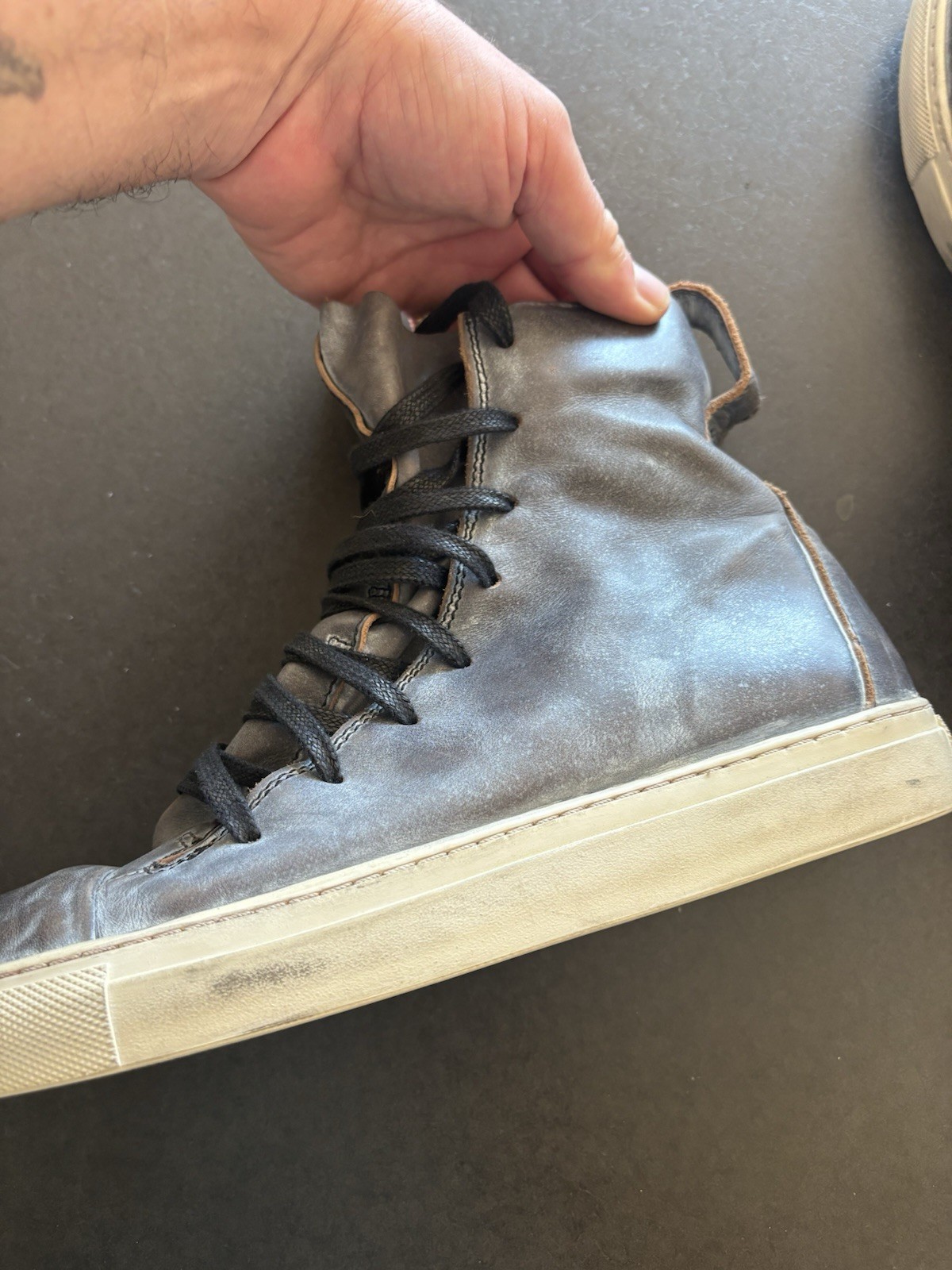 John Varvatos Reed 315 High Top Leather Sneakers 9.5. Mint. Rare