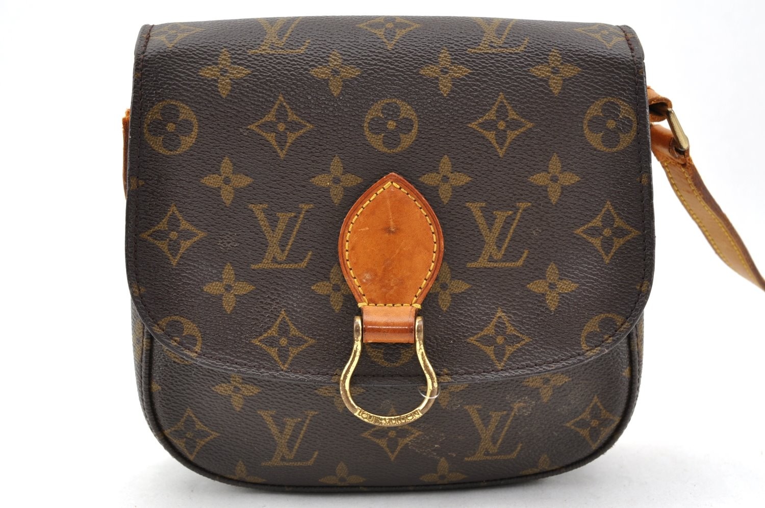 Authentic Louis Vuitton Monogram Saint Cloud MM M51243 Shoulder Cross Bag AC015