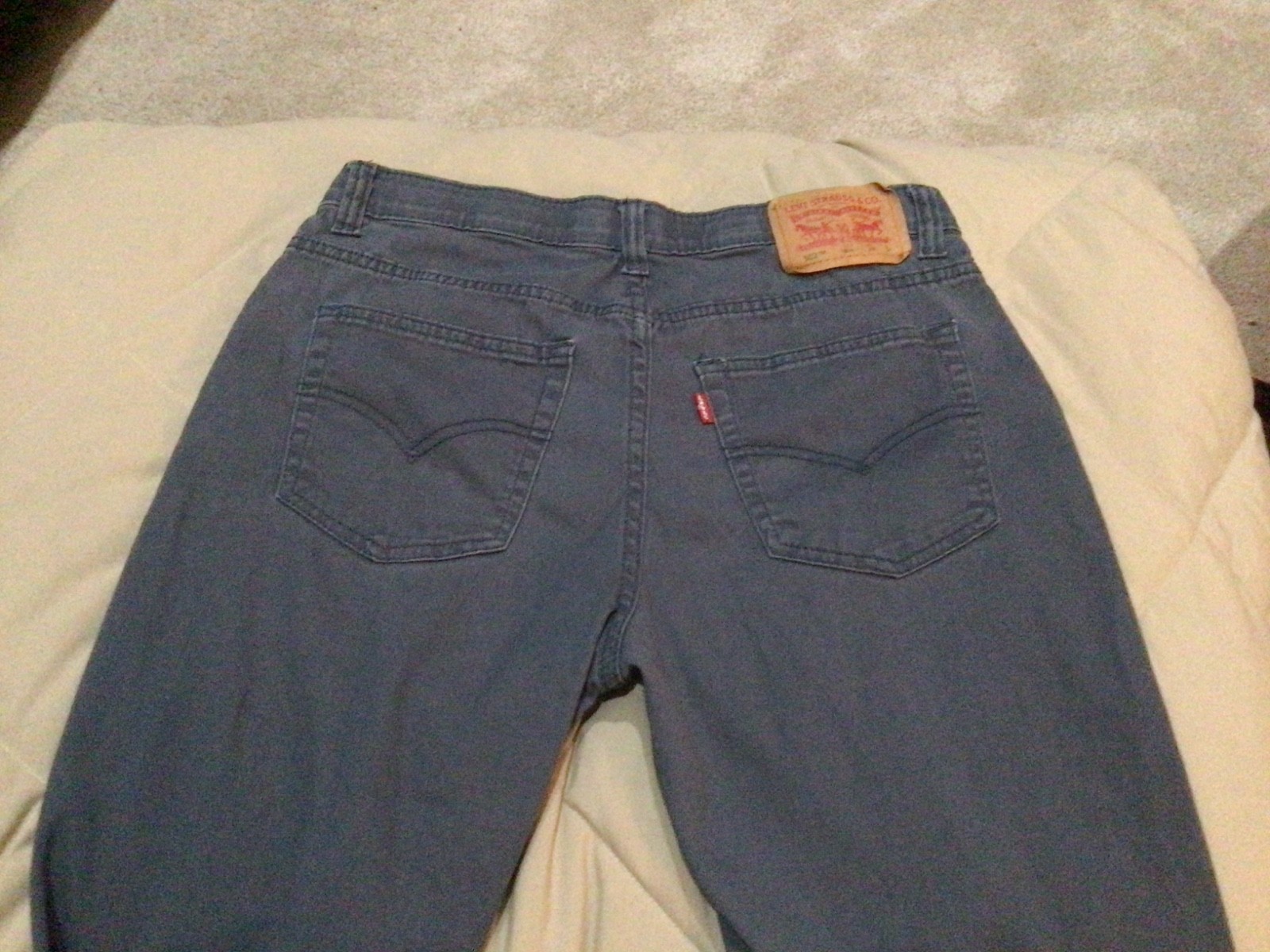 Levi’s Boys 502 Regular Chino- Dark Slate 29×31- 18 Reg Gray EUC