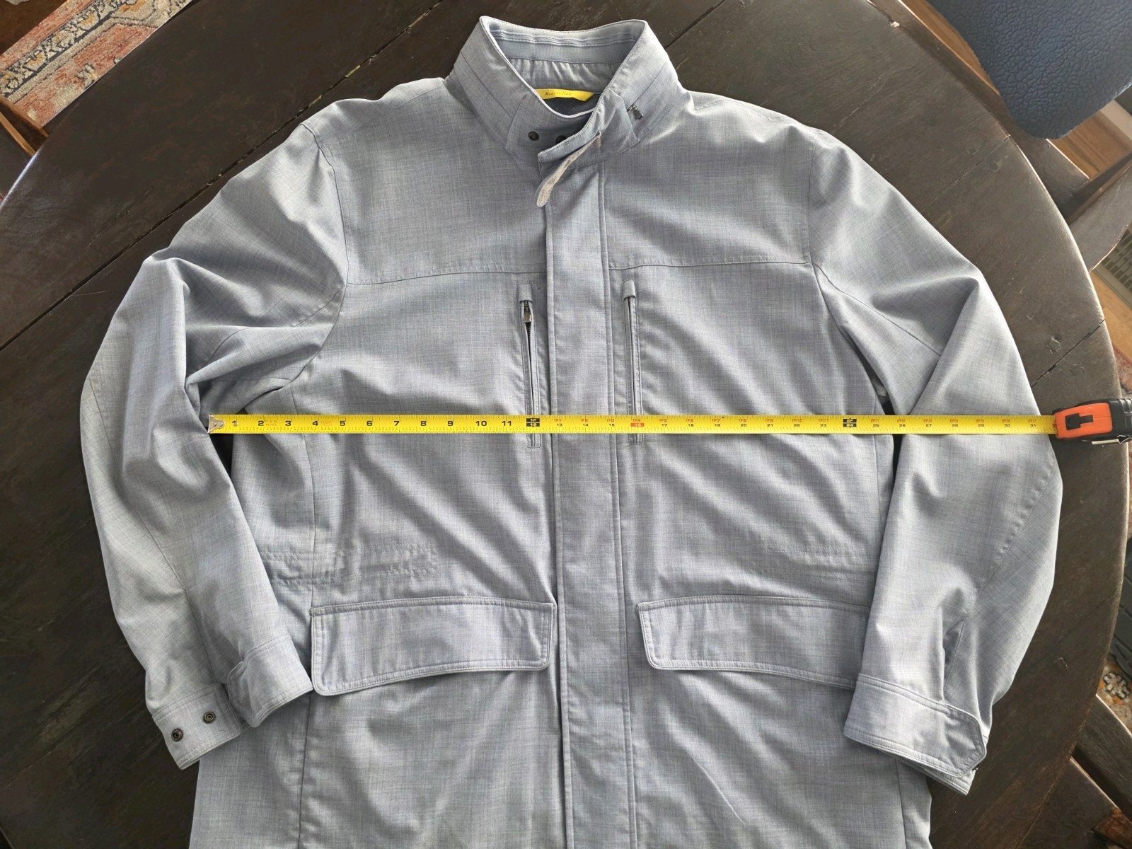 Canali Exclusive Mens Size 58 EU Light Blue Cashmere Lightweight Coat Jacket