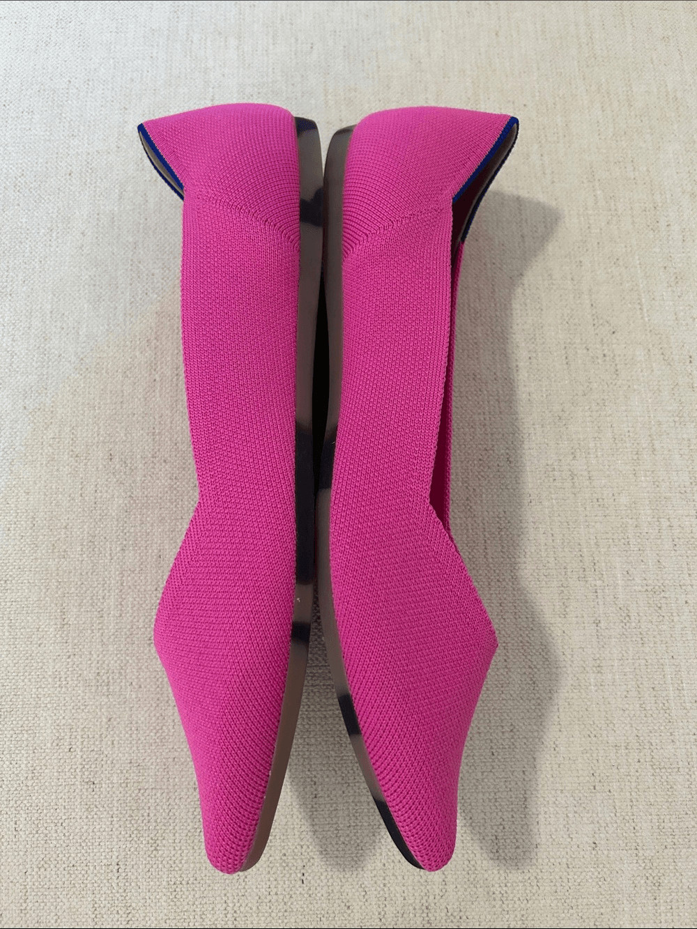 Rothy’s The Point Womens Flat Shoes Dragon Fruit Fushia Pink, Size 11.5, NWT