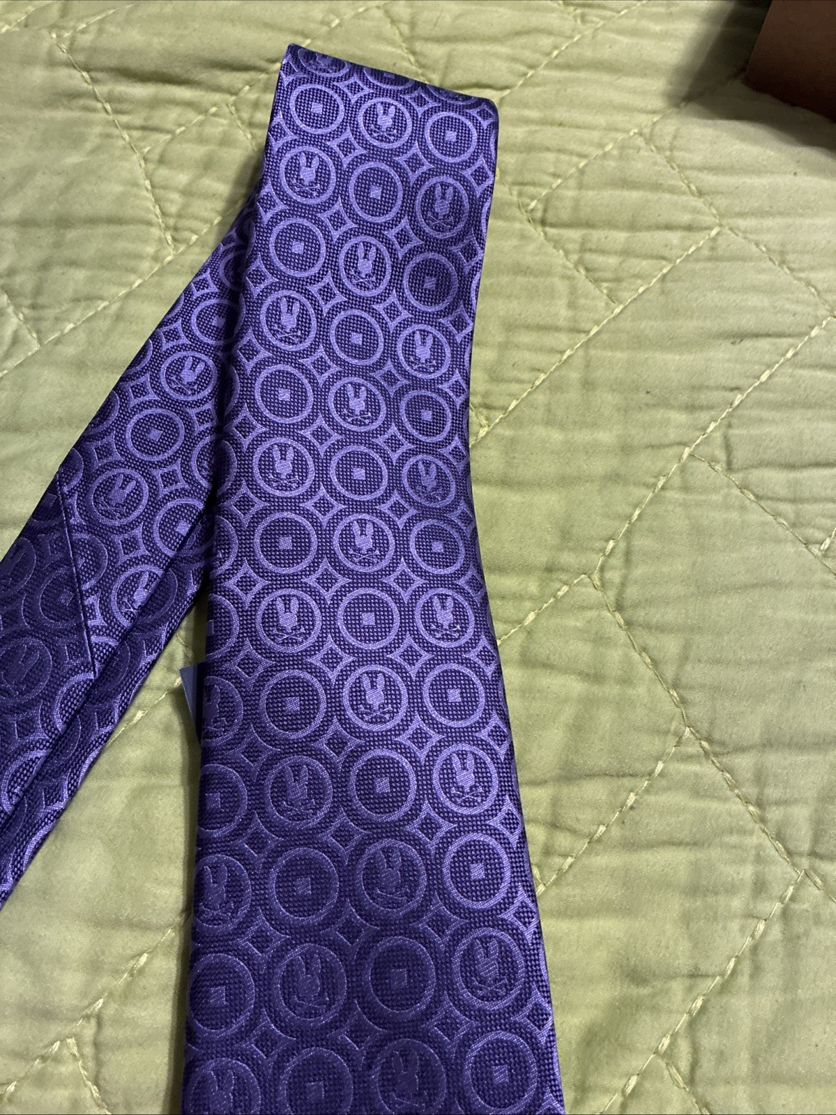 Psycho Bunny Men’s Tie Logo All Over Print 58×3.25