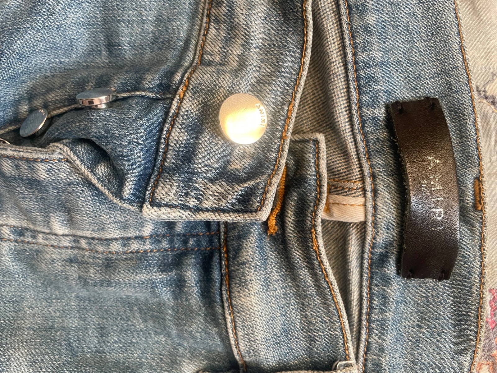 Amiri Men’s Blue MX1 Denim Ripped Skinny Jeans Pants Size 34