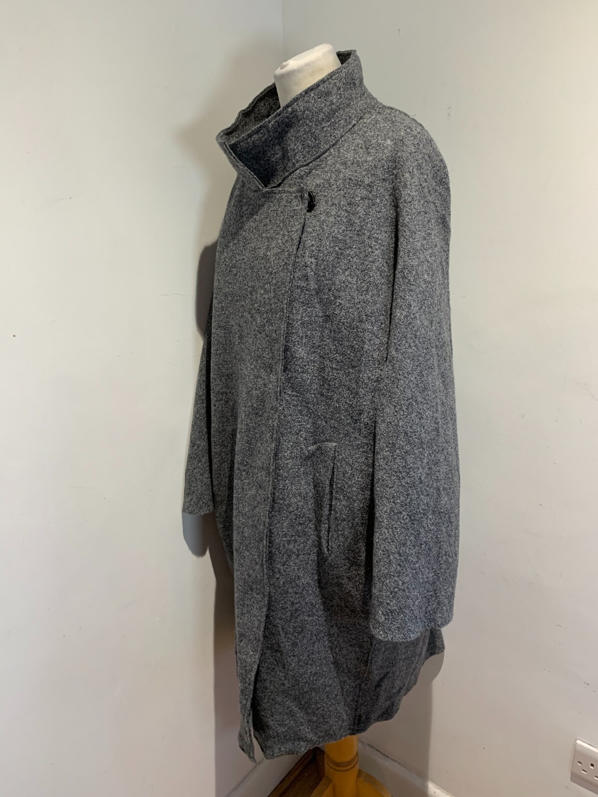 OSKA Over Sized Coat Size 1 UK 10 12 14 VGC Boiled Virgin Wool lined lagenlook