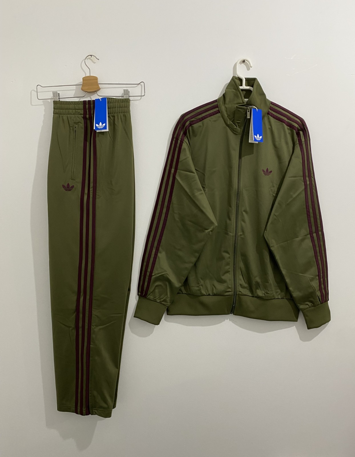 Adidas Originals Classics Firebird Tracksuit Focus Olive Maroon Size 2XL