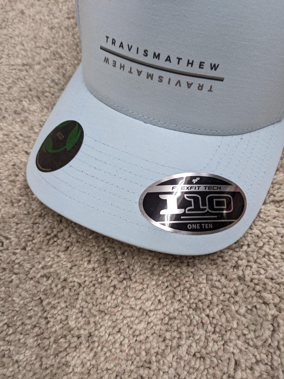 Travis Mathew Hilo Hills Hat Cap Snap Back Mens One Size Blue Golf Flexfit Tech