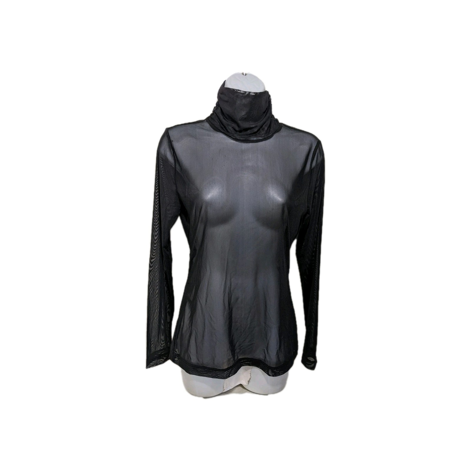 White House Black Market Mesh Sheer Long Sleeve Top Womens XS Fairygrunge #100L