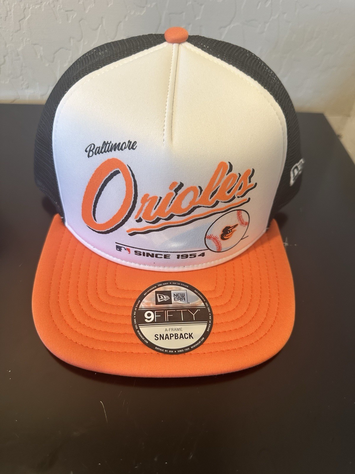 Baltimore Orioles Retro Script 9FIFTY A-Frame Trucker