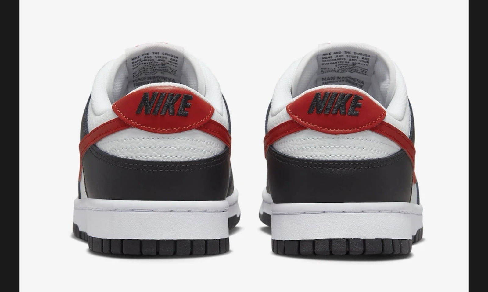 Nike Dunk Low Retro Red Swoosh Panda FB3354-001 Brand New