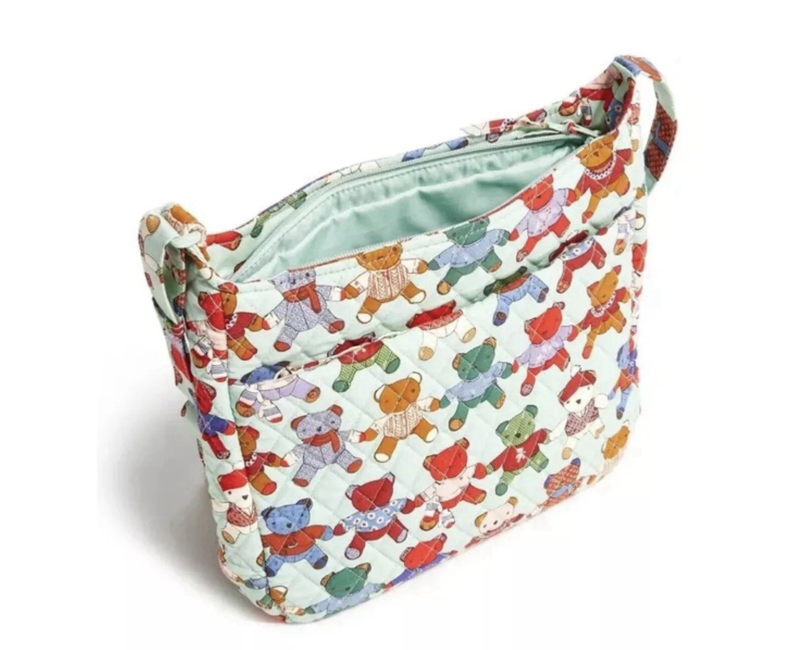 NWT Vera Bradley Essential XL Crossbody Toasty Teddies Bears
