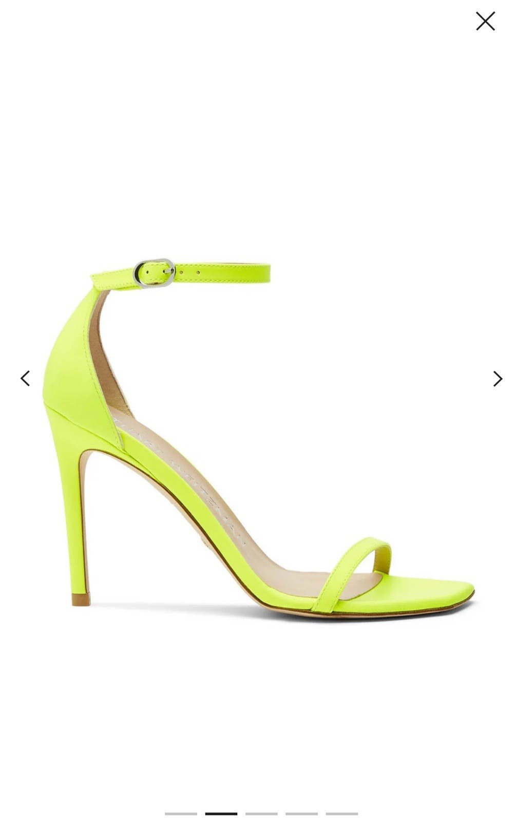 Stuart Weitzman Nudistcurve 100 Sandal Electric yellow 10.5 M