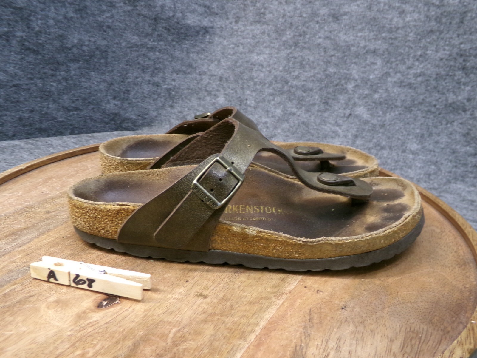 Birkenstock Womens Gizeh Brown Bronze Birko-Flor Thong Sandals Size 38 US 7 Reg.