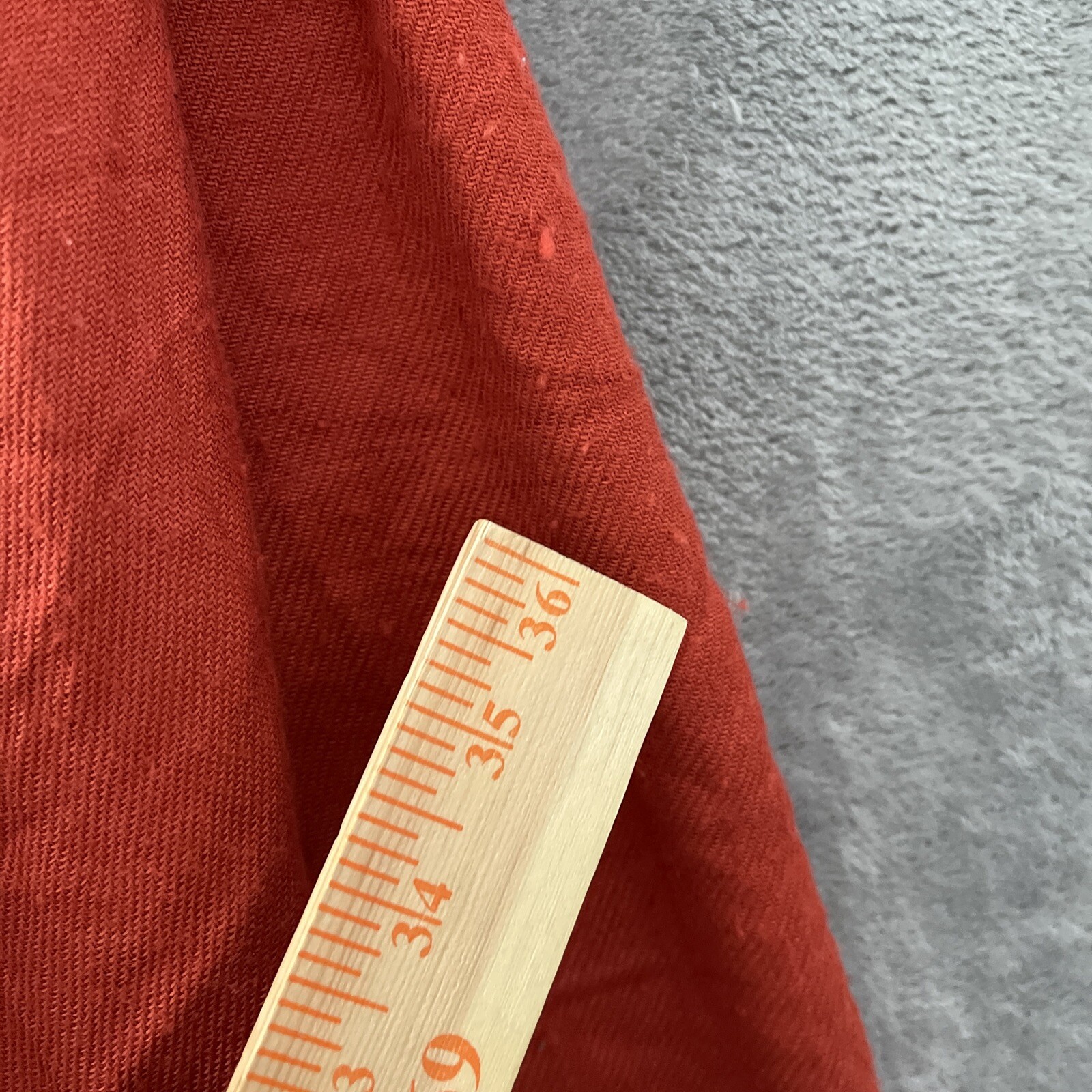 Pashmina Scarf Womans One Size Solid Orange Fringed Long 100% Pashmina