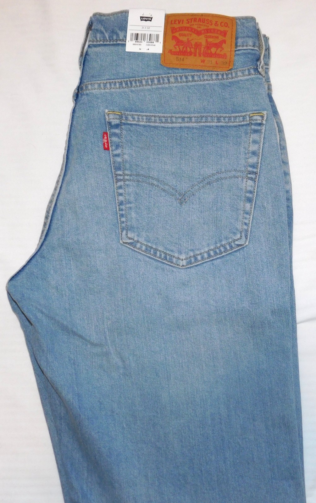 LEVIS 514 Straight Fit Jeans Stretch Sits Below Waist Flex Thornback Adv Lt Blue