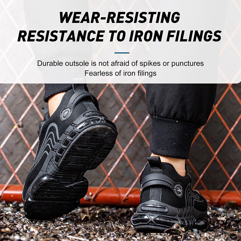 Steel Toe Shoes Men Lightweight Anti-smash Steel Toe Sneakers Indestructible