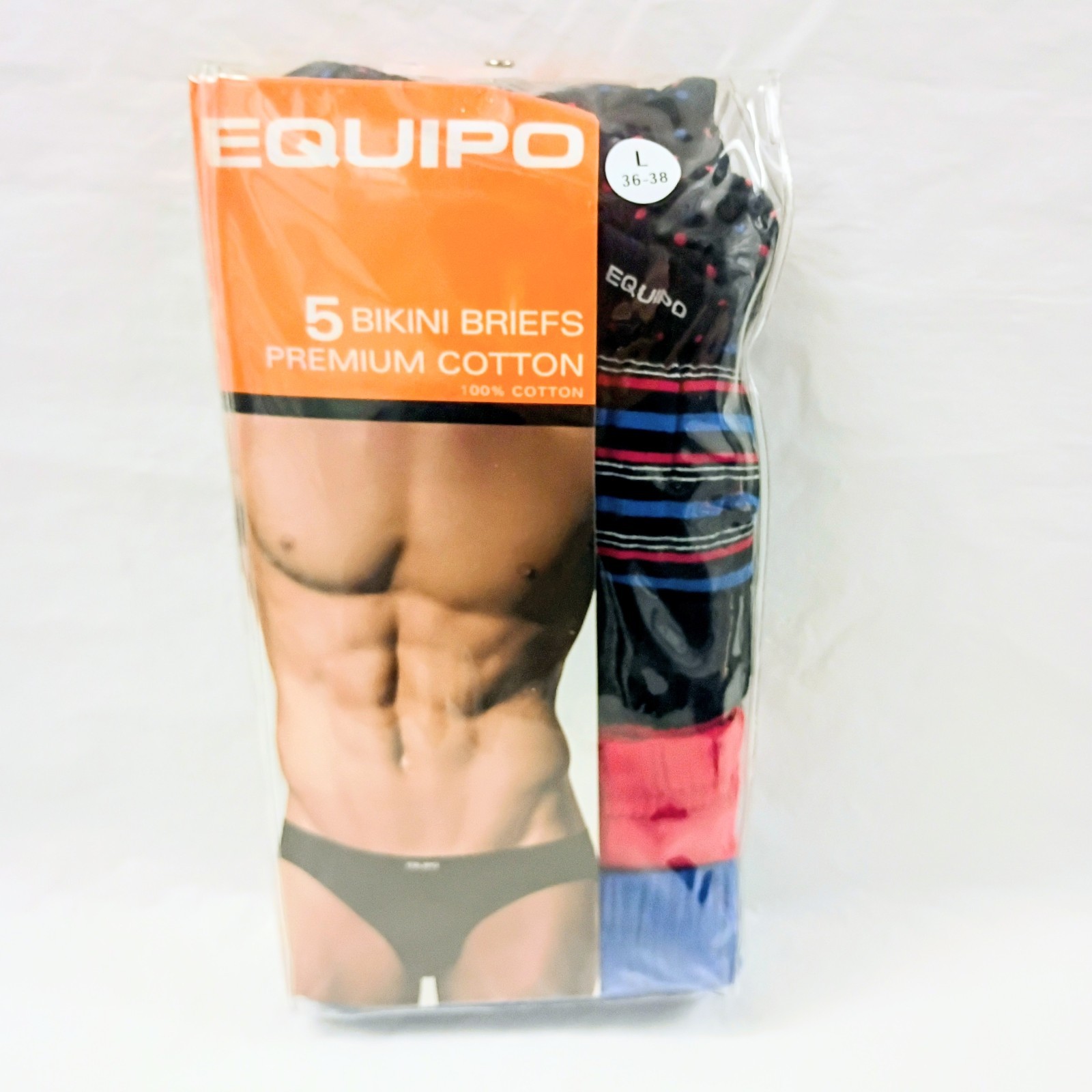 Men’s Equipo Bikini Briefs Size Large 5-Pack