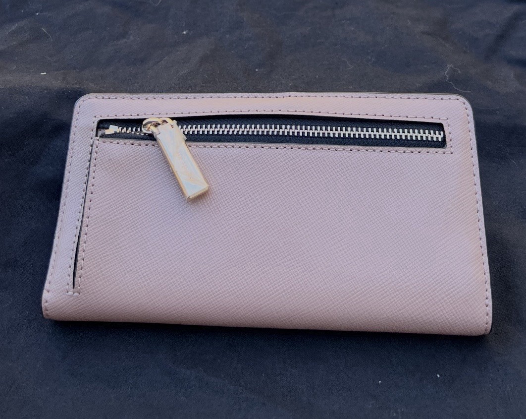 kate spade Staci/Madison Colorblock Large Slim Bifold Wallet Saffiano leather