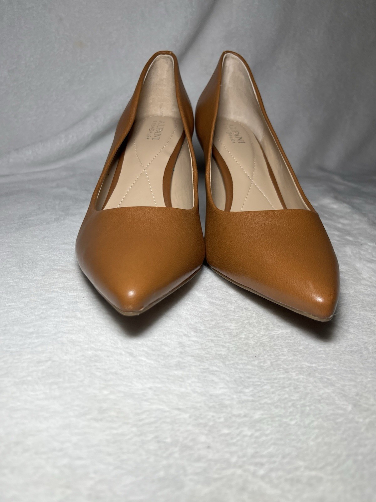 Alfani 3 Inch Caramel Brown Leather High Heels