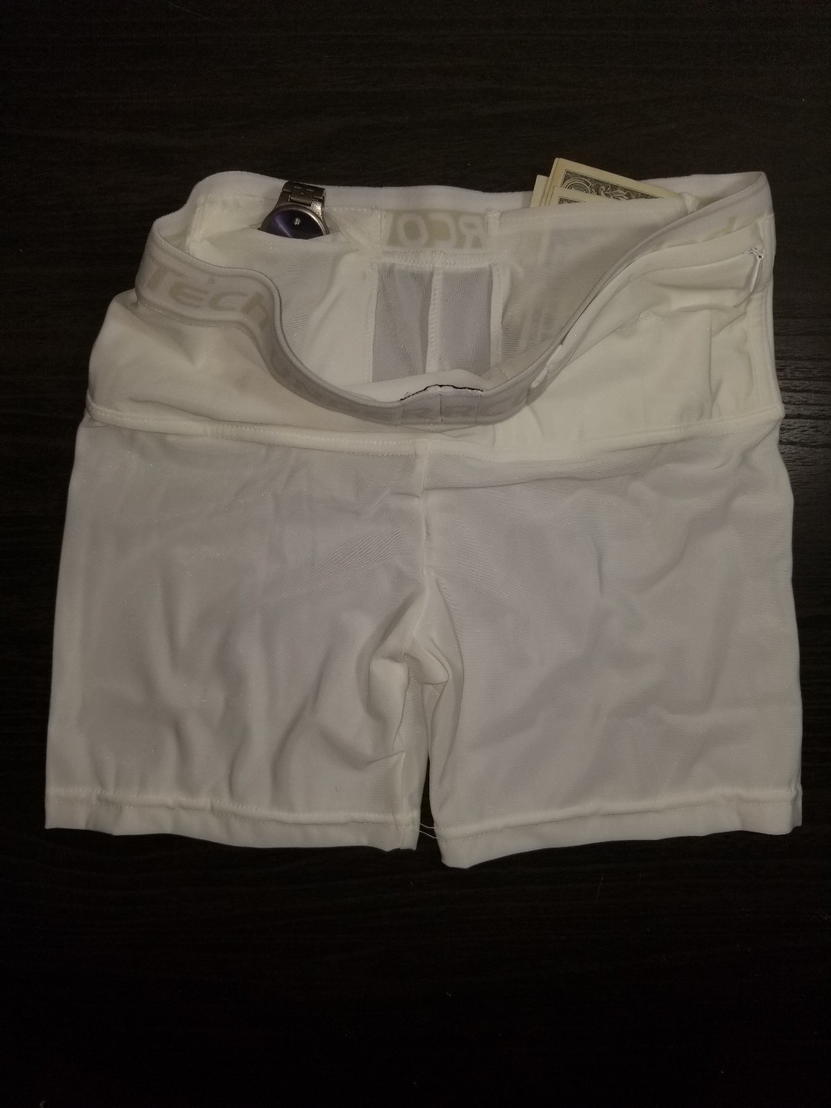 3XL Undertech Undercover Womens Compression Concealment Travel Shorts White.