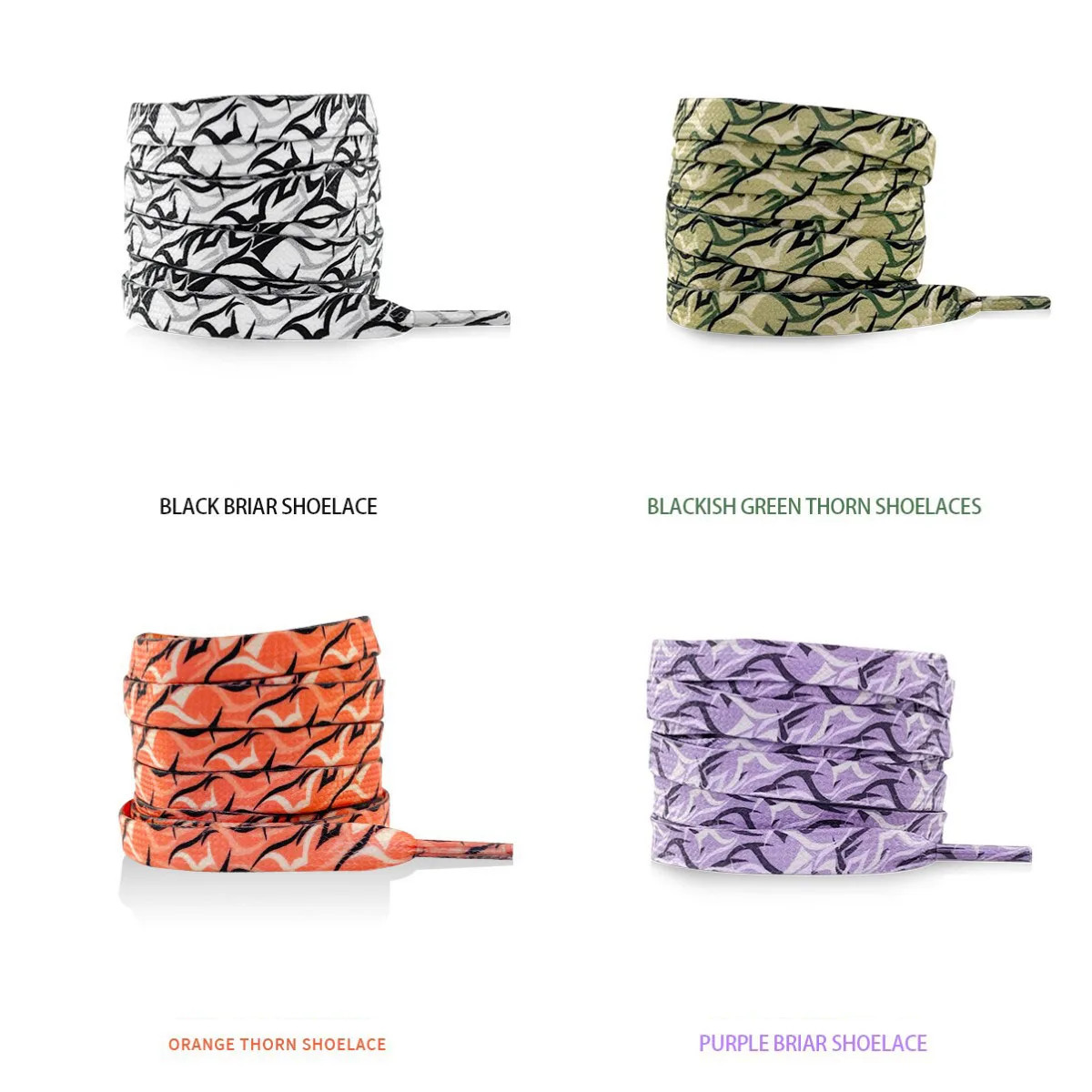 Flat Shoelaces for Sneakers Thorn Pattern Shoelace Colorful Clot Personalized Sp