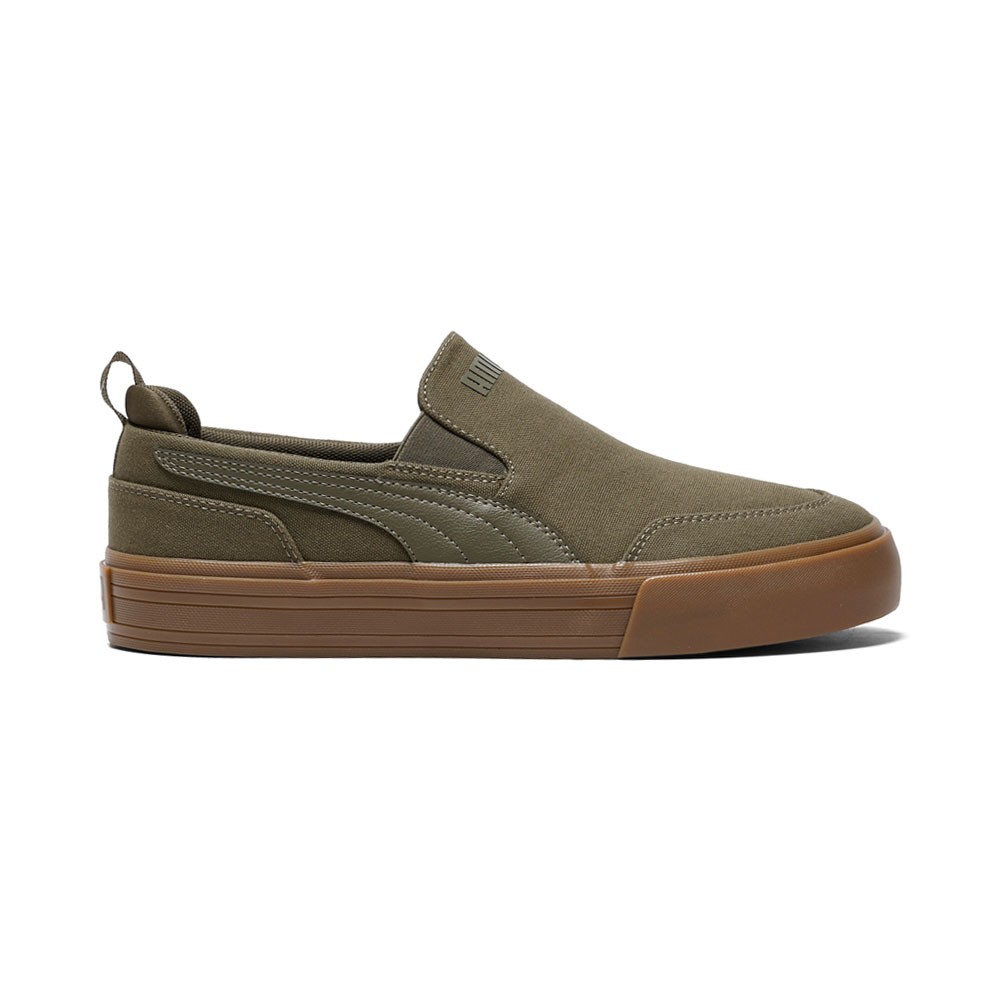 PUMA Court Classic Vulcanized Slip On Mens Green Sneakers Casual Shoes 40021609