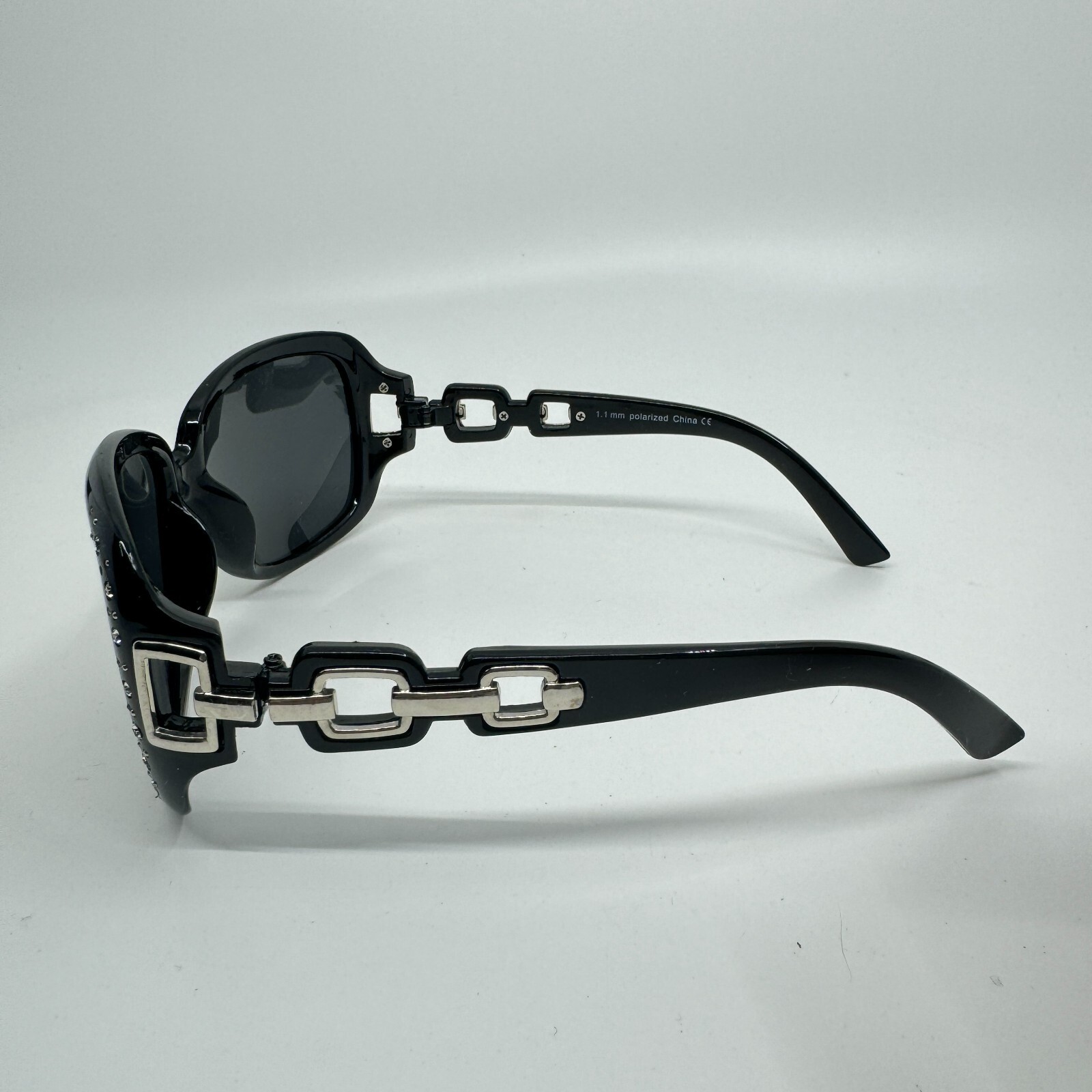 SA106 Polarized Lens Oversize Rhinestone Bling Sparkling 60-17-128 H10595