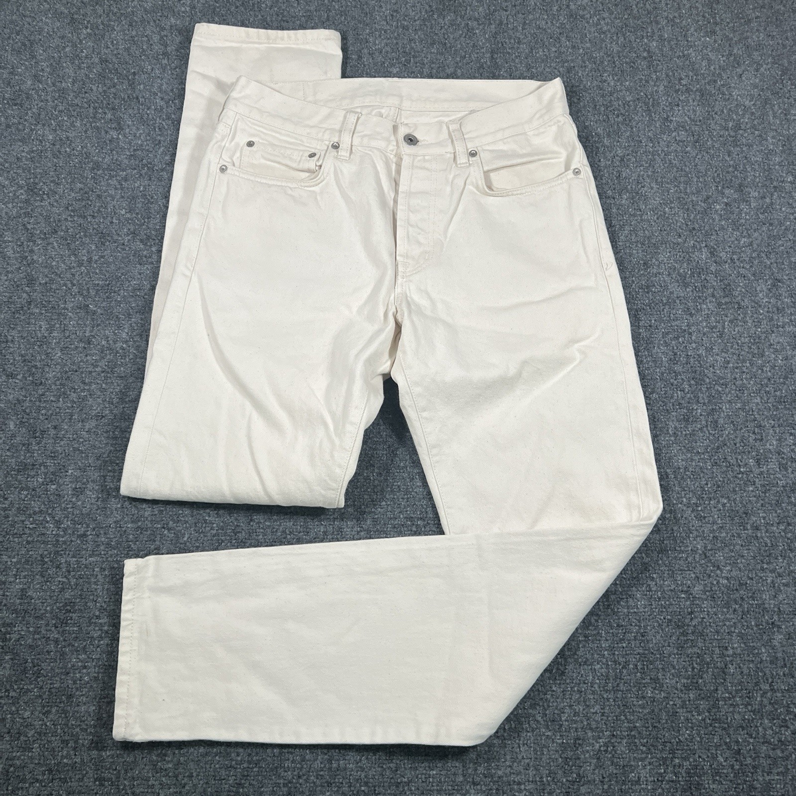 Asphalte Denim Jeans Selvedge Cream White Men’s Size 31×33 Portugal