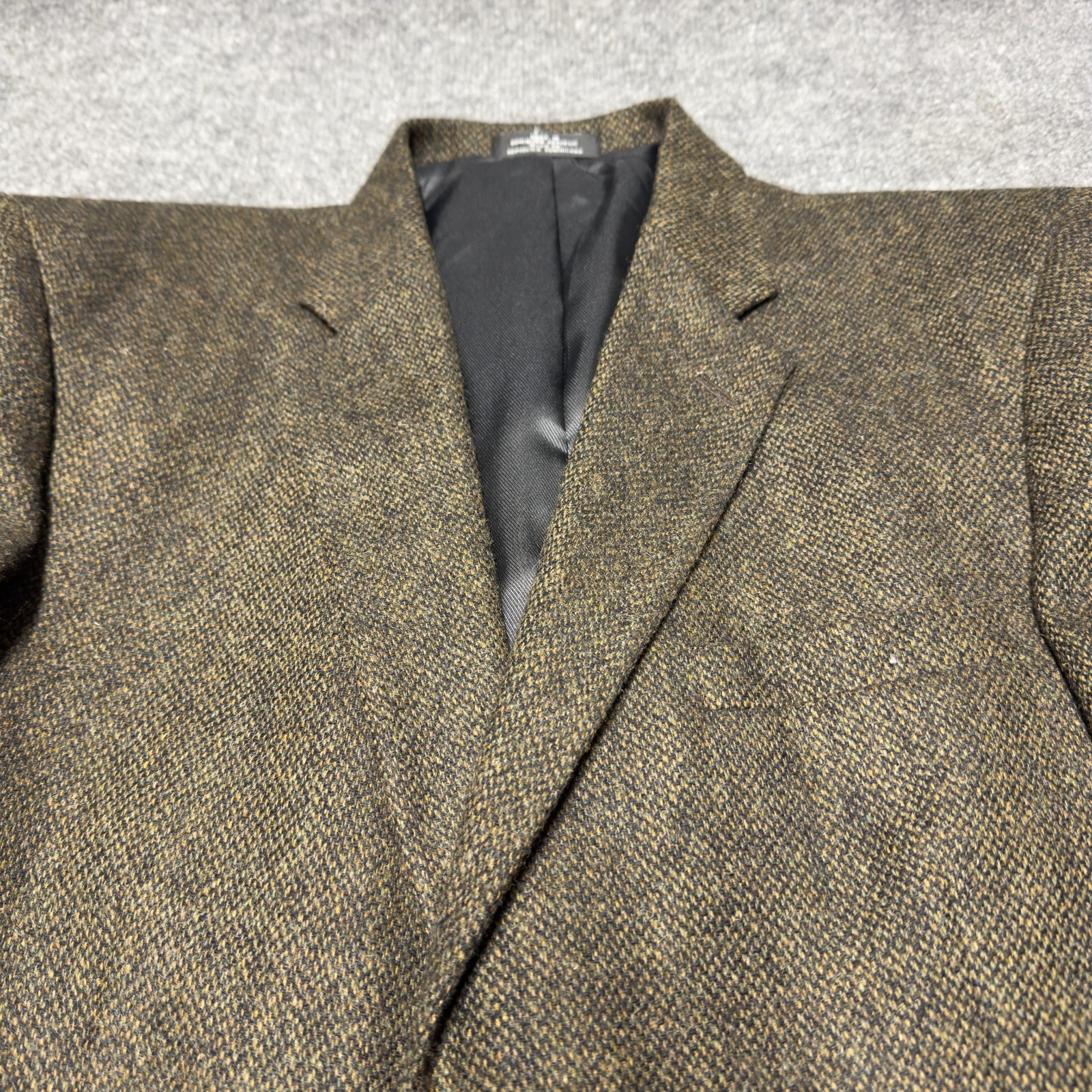 Barrington Tweed 100% Wool Sport Coat Blazer Jacket Men 42R Brown Nailhead
