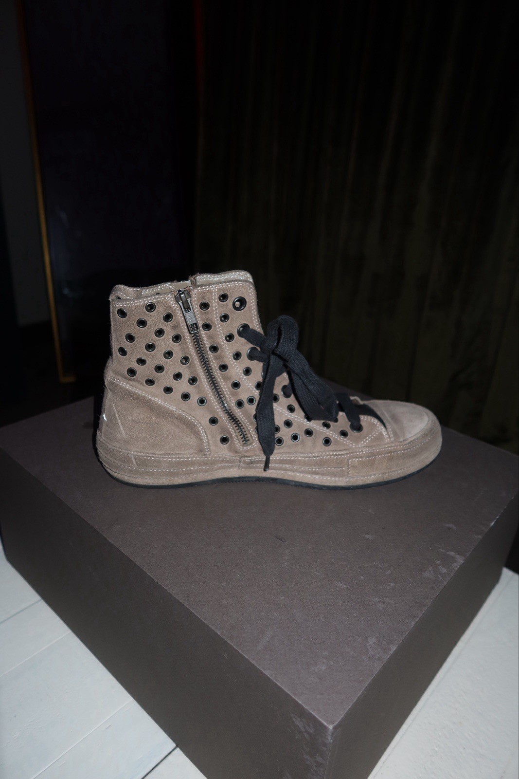 Ann Demeulemeester Scamosciato Mens Sneaker Size 43 Dark Khaki