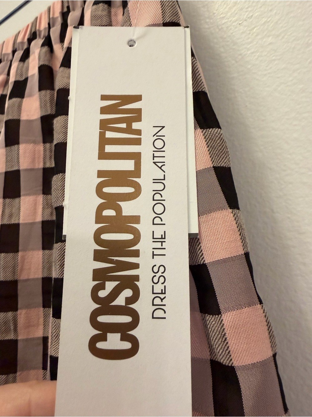 Cosmopolitan x Dress The Population Plaid Ruffle High Low Mini Skirt Women’s L