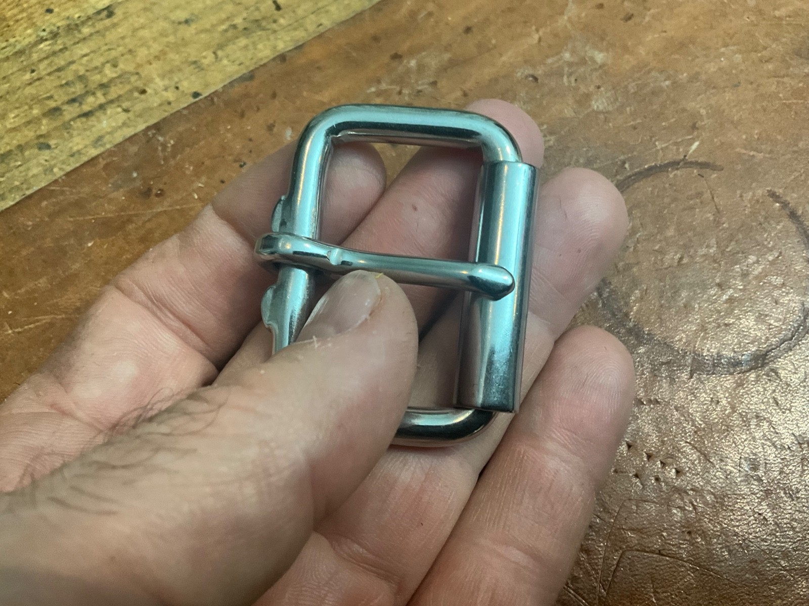 Belt Buckle, Stainless Steel, Roller Buckle, 1.5 INCH WIDE