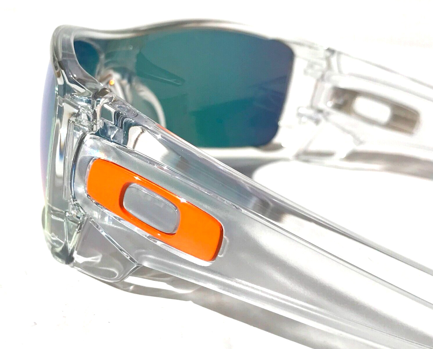 NEW Oakley BATWOLF Clear Orange Icon POLARIZED Spectra Ruby Lens Sunglass 9101