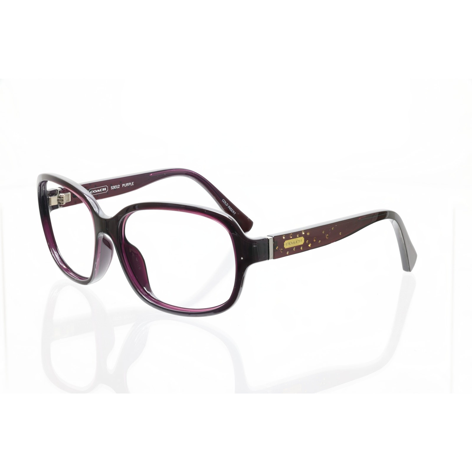 Coach S3012 Purple Cold Insert 57-16-125mm Sunglass FRAMES ONLY – VERY GOOD