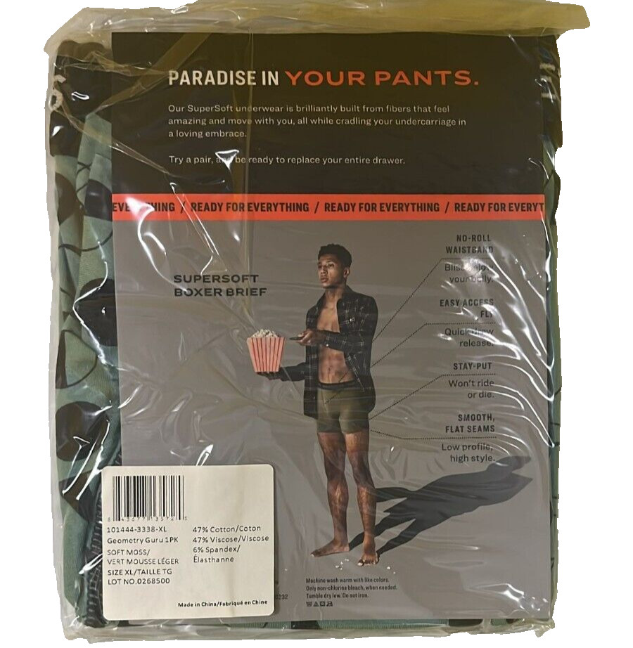 Pair of Thieves Men’s Super Fit Boxer shorts -size xL/soft moss/2 Pack SEALED