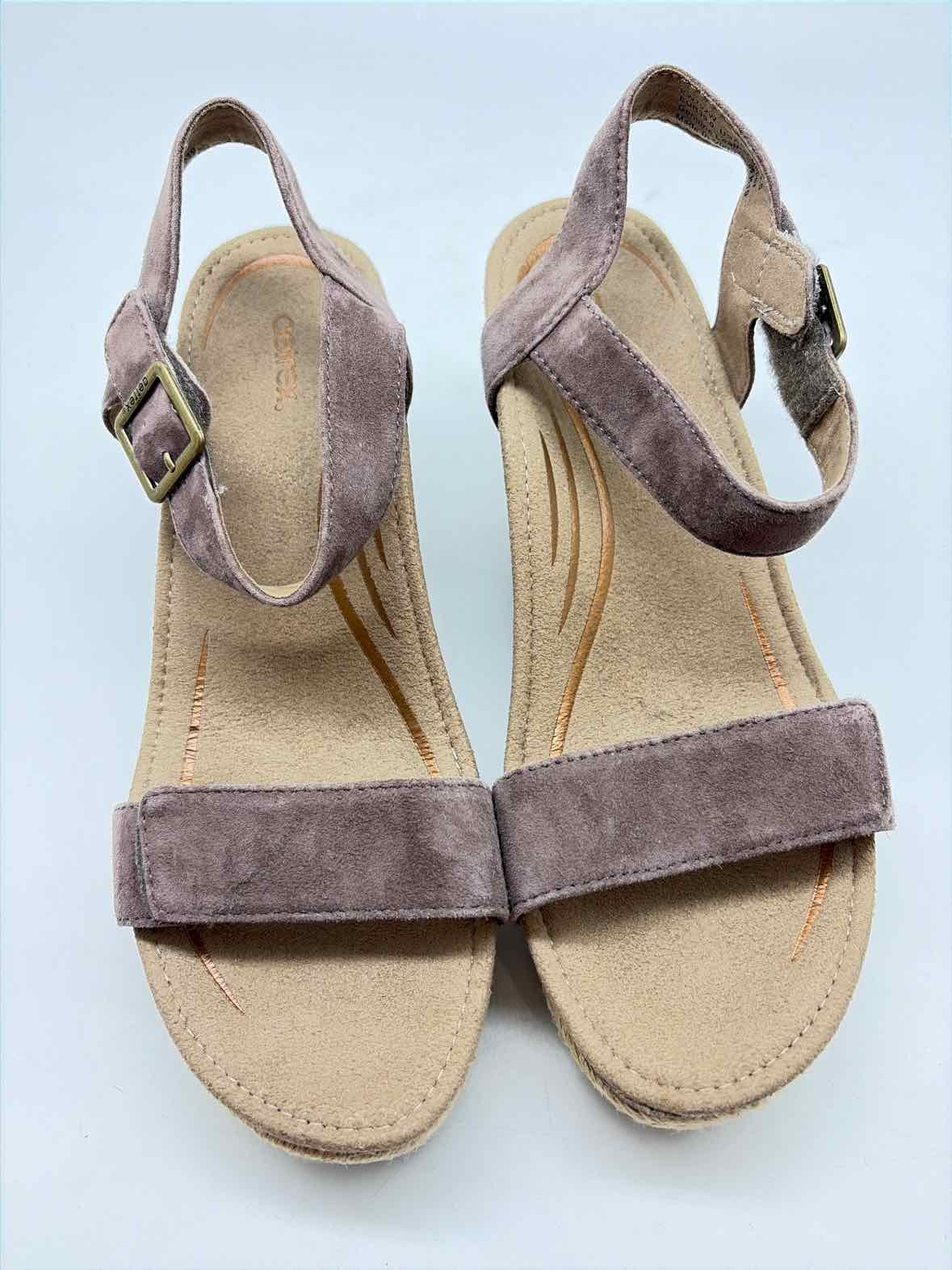 Pre-Owned Aetrex Grey Size 8.5 Wedge Sandals