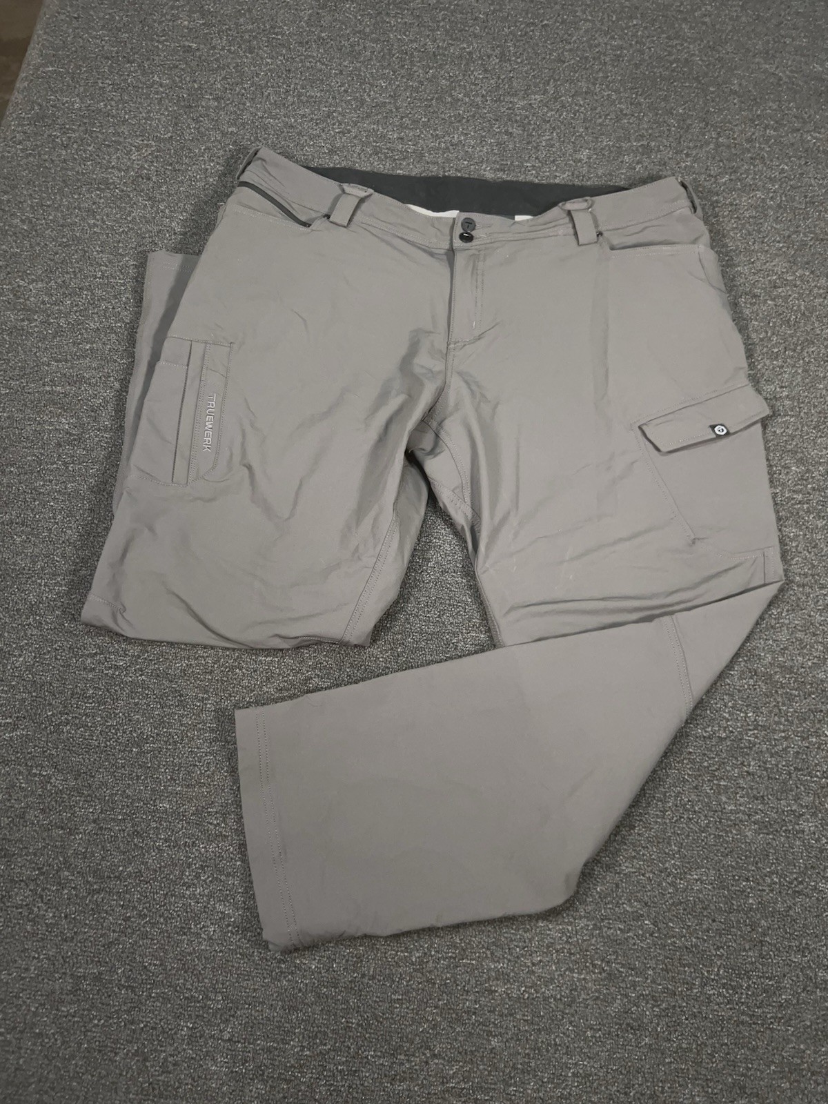 Truewerk T2 WerkPants Men 44×32 (Fit 46×32) Gray Technical Work Cargo Pants