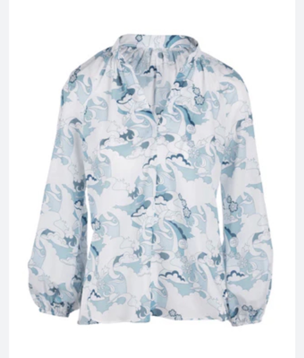 Charlotte Brody Poet Blouse Cosmic Sky Print Cotton size XS Made In USA $450
