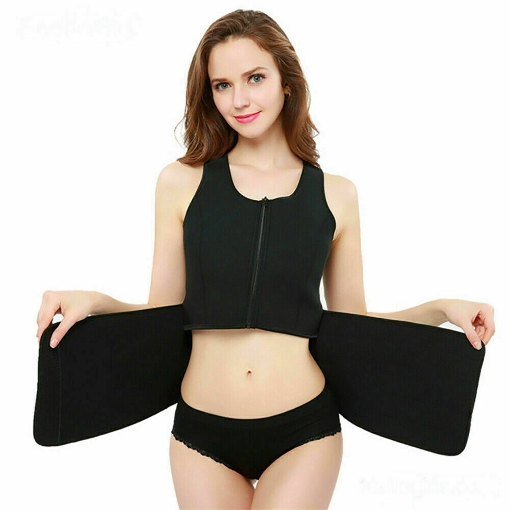 Women Body Shaper Sweat Sauna Waist Trainer Slimming Cincher Corset Shapewear US