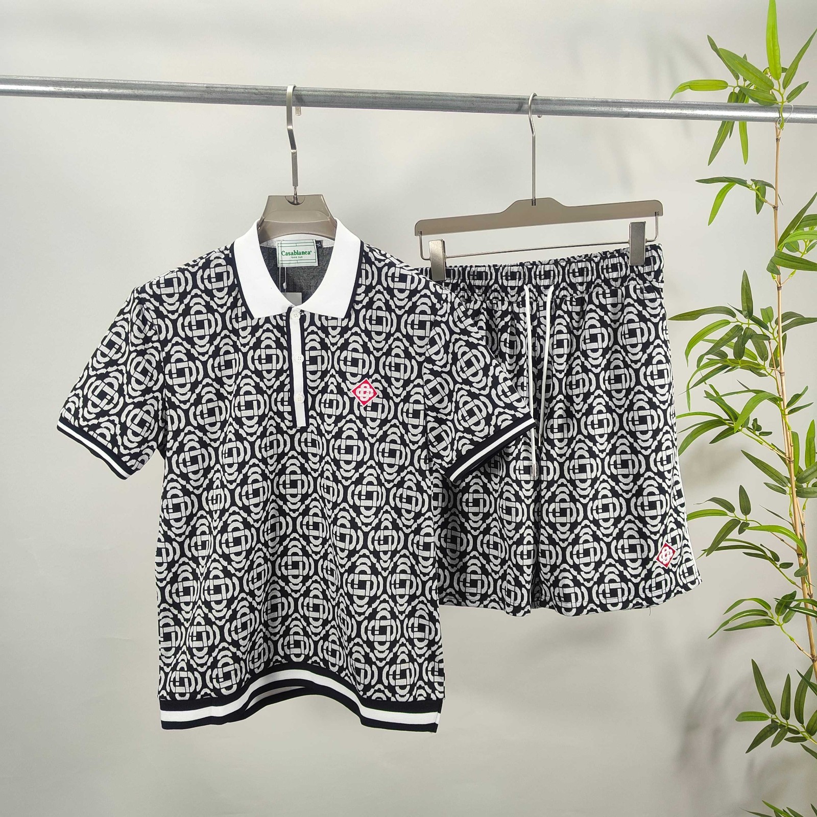 Casablanca high-end vacation shirt shorts, Hawaii beach vacation set