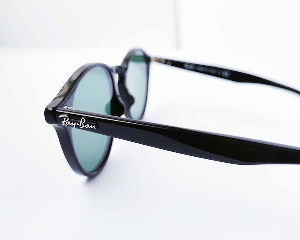 Ray Ban RB2180 Polished Black Frame Dark Green Lenses Unisex Sunglasses 49Mm New