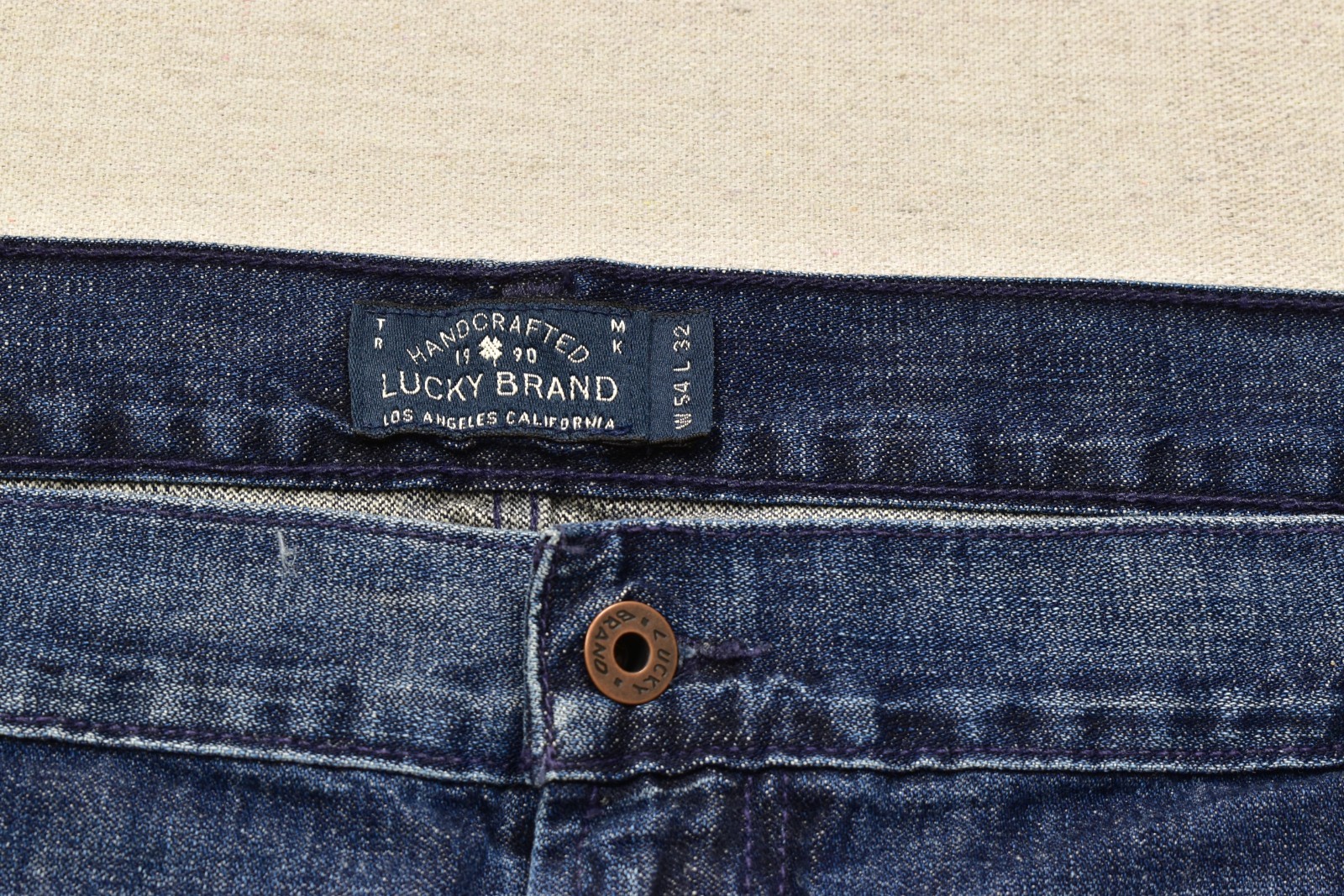 Lucky Brand Men’s 181 Relaxed Straight BIG 54×32 Blue 100% Cotton Jeans NEW